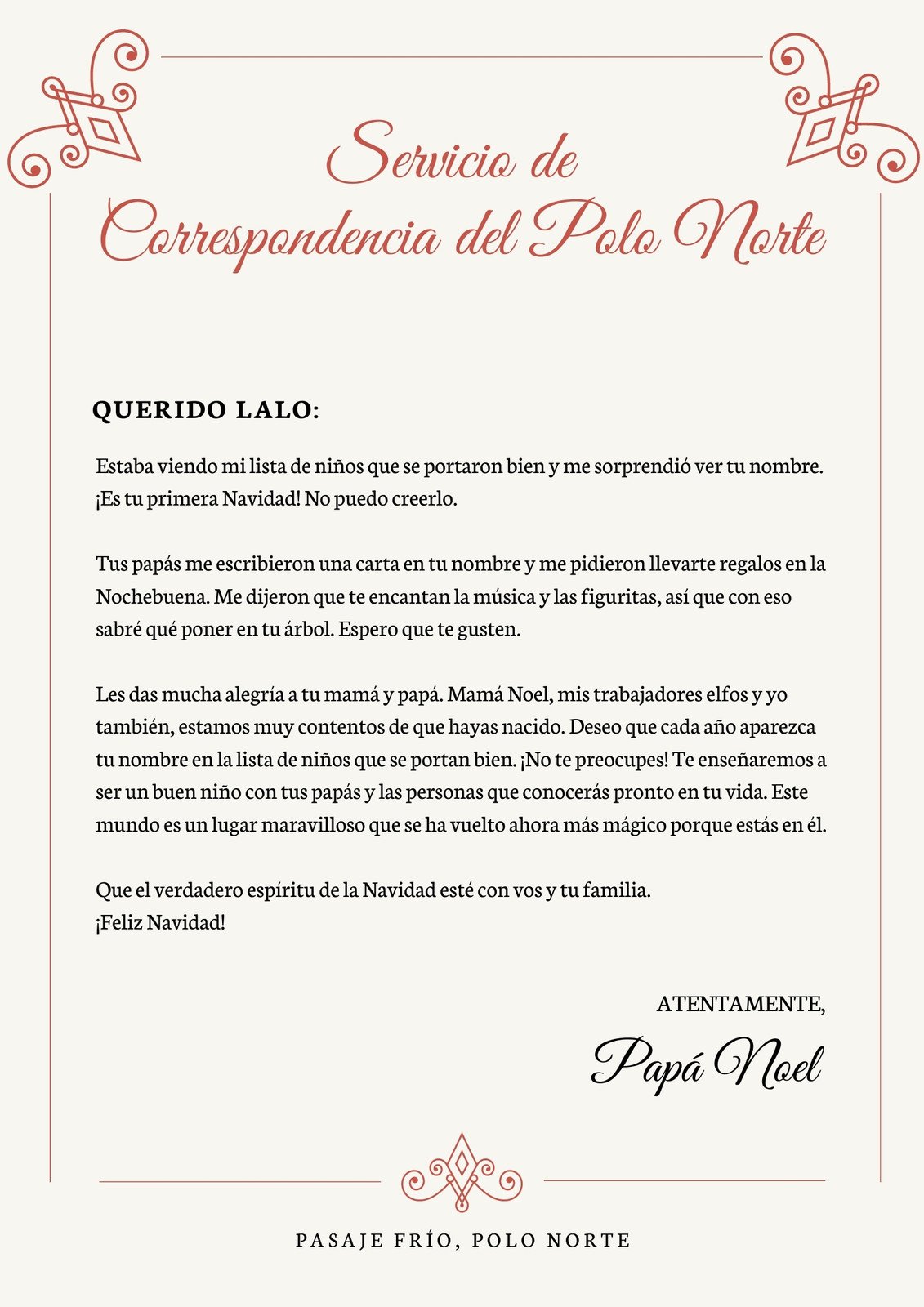 Carta Papá Noel Online Explorá plantilla carta papa noel personalizables gratis - Canva