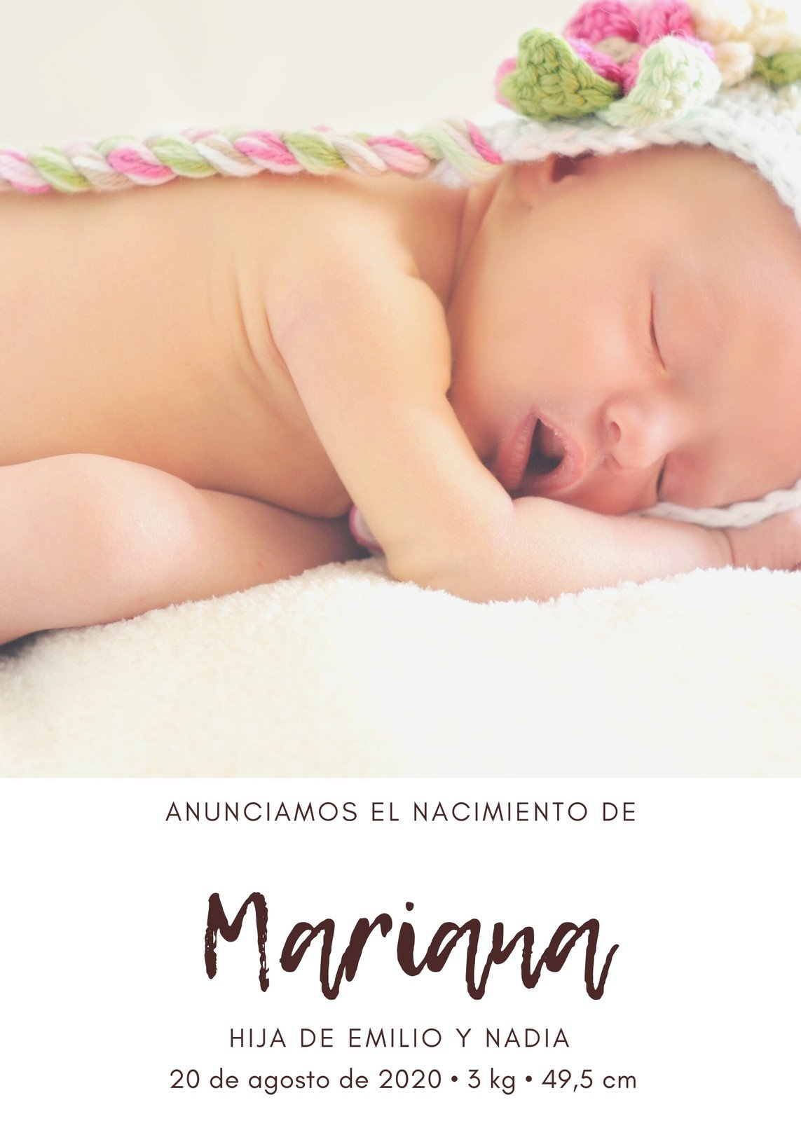 Natalicio. Láminas De Nacimiento Para Niña O Niño Personalizadas En PDF 