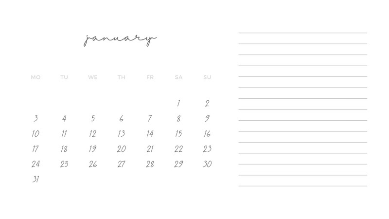 free printable customizable monthly calendar templates