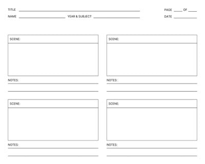 Free, printable, customizable storyboard templates | Canva