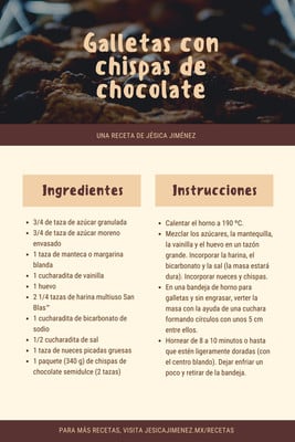 Plantillas para recetas de cocina gratis | Canva