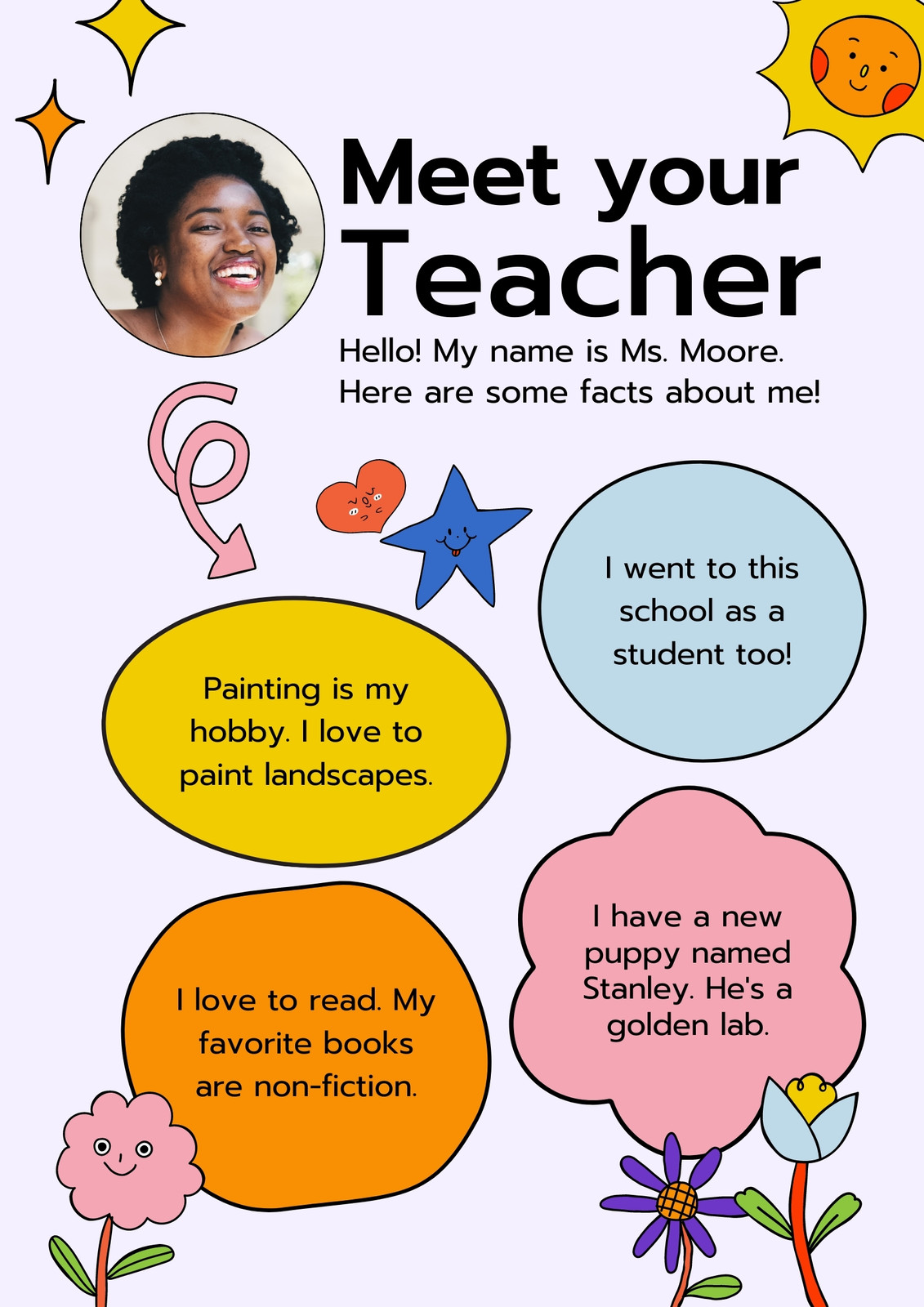 Free Meet Your Teacher Template Printable Templates