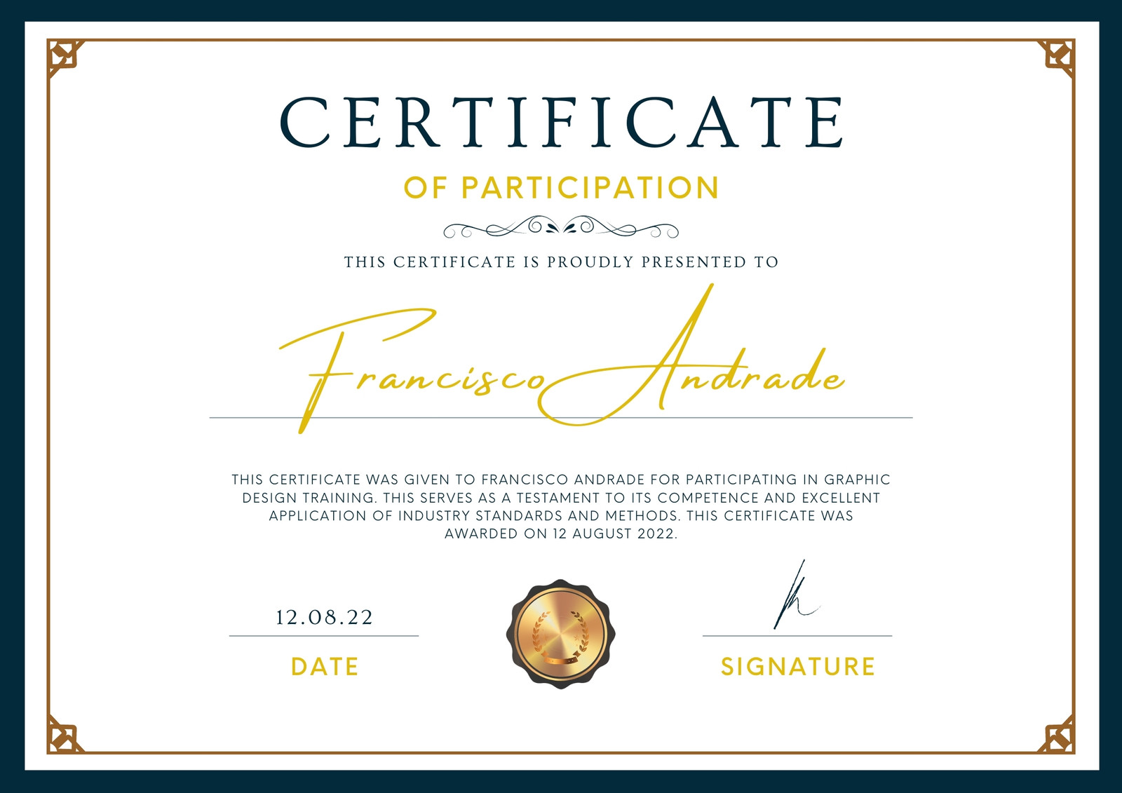 Free, printable custom participation certificate templates  Canva Throughout Certificate Of Participation Word Template