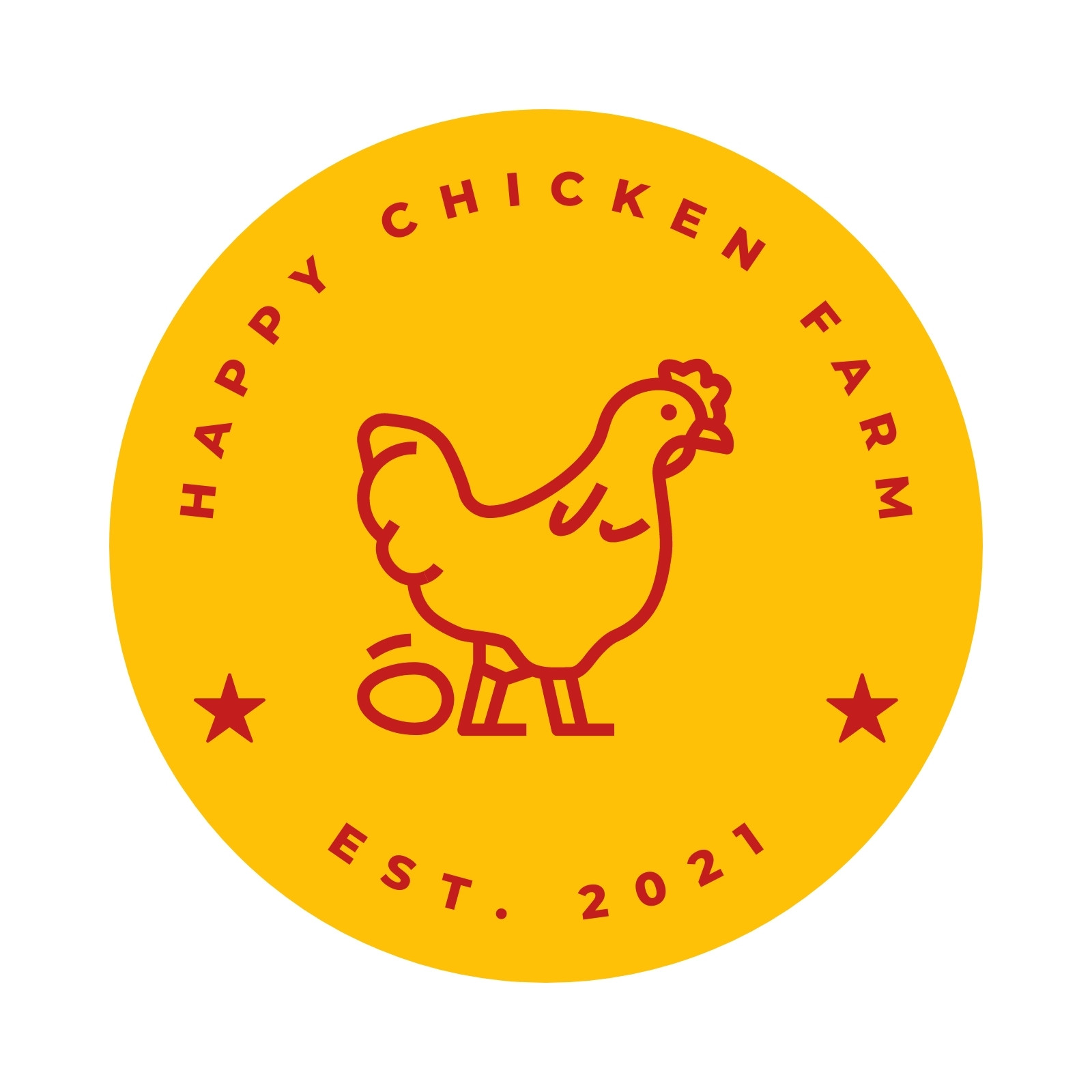 Chicken farm logo template design Royalty Free Vector Image