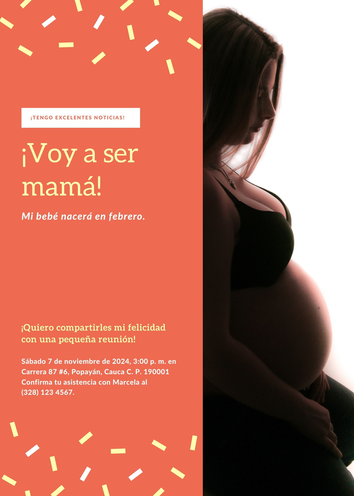 Explorá nuestras plantillas de anuncios de embarazo gratuitas