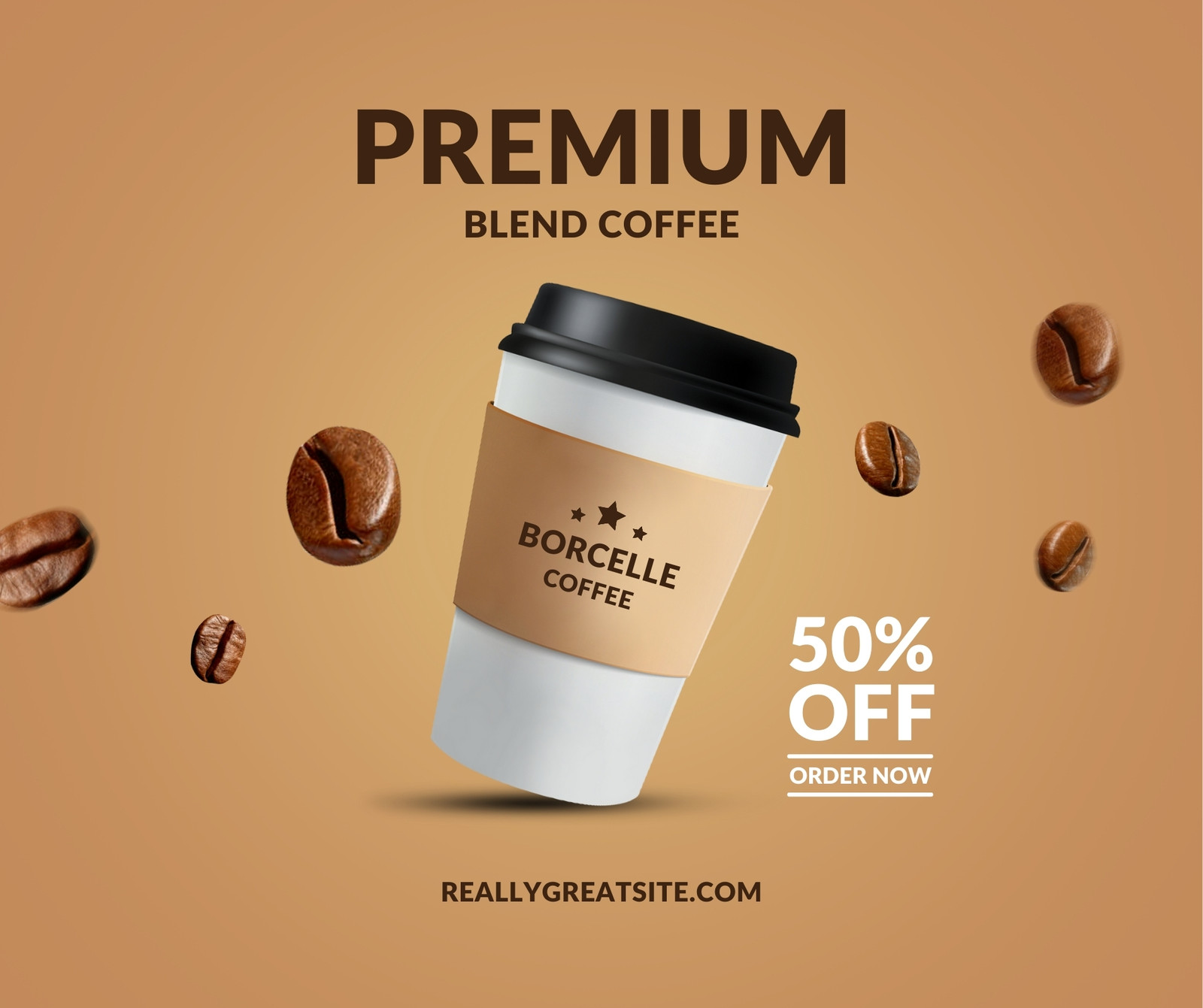 Premium PSD  A brown and orange coffee maker with a cup of coffee