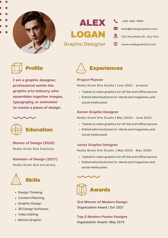 Free, custom printable graphic design resume templates | Canva