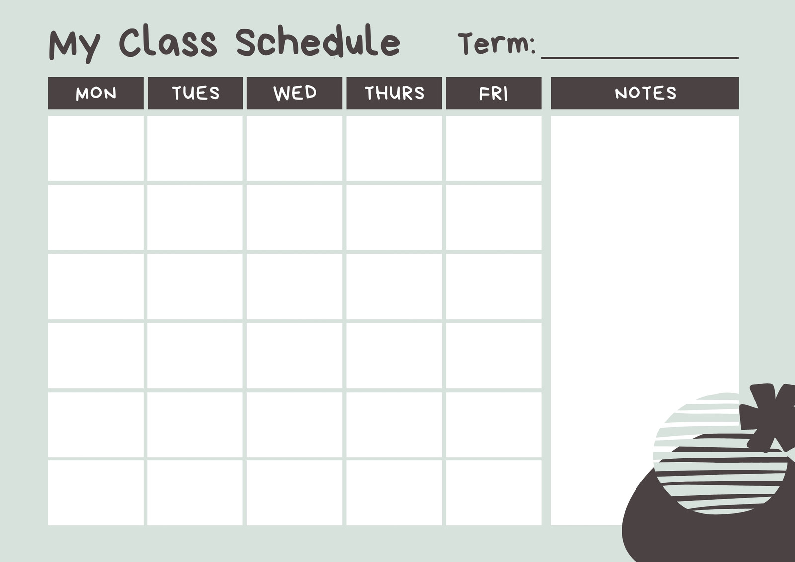 Page 2 - Free printable class schedule templates to customize | Canva