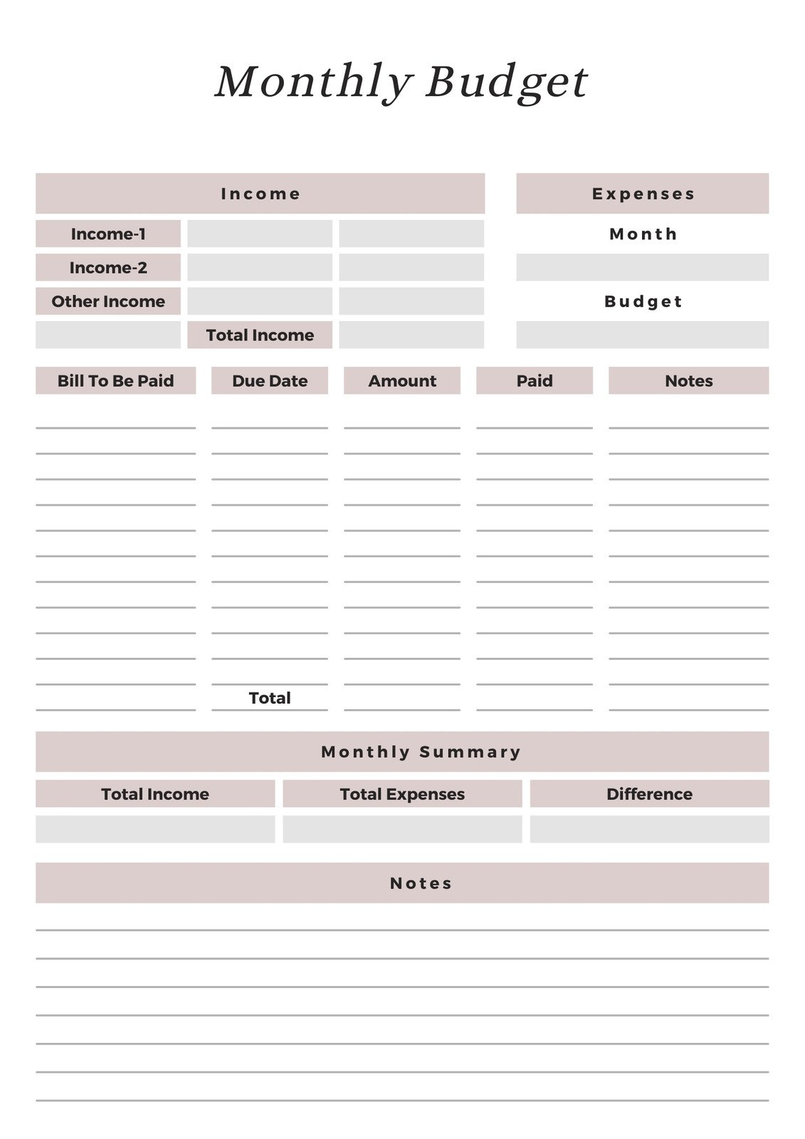 architecture planner architecture budget template