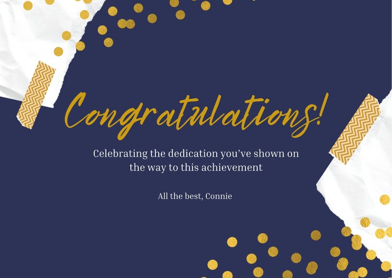 Free, printable custom congratulation card templates | Canva