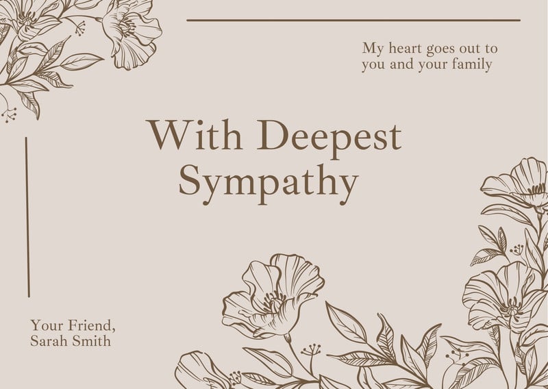 Free printable sympathy card templates to customize | Canva