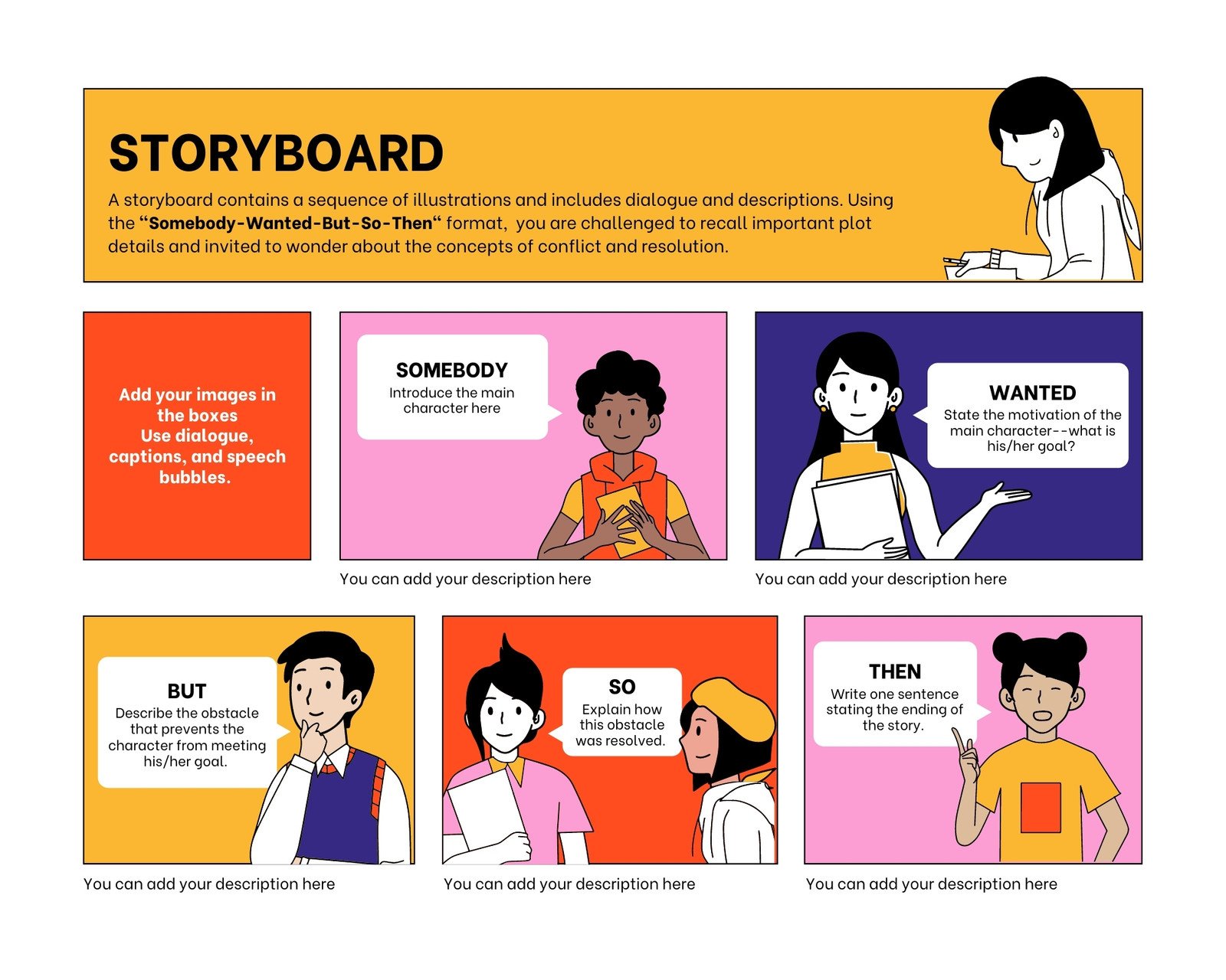 Free Printable Customizable Storyboard Templates Canva