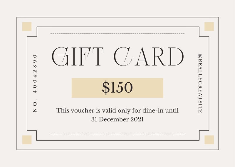 vintage gift certificate template