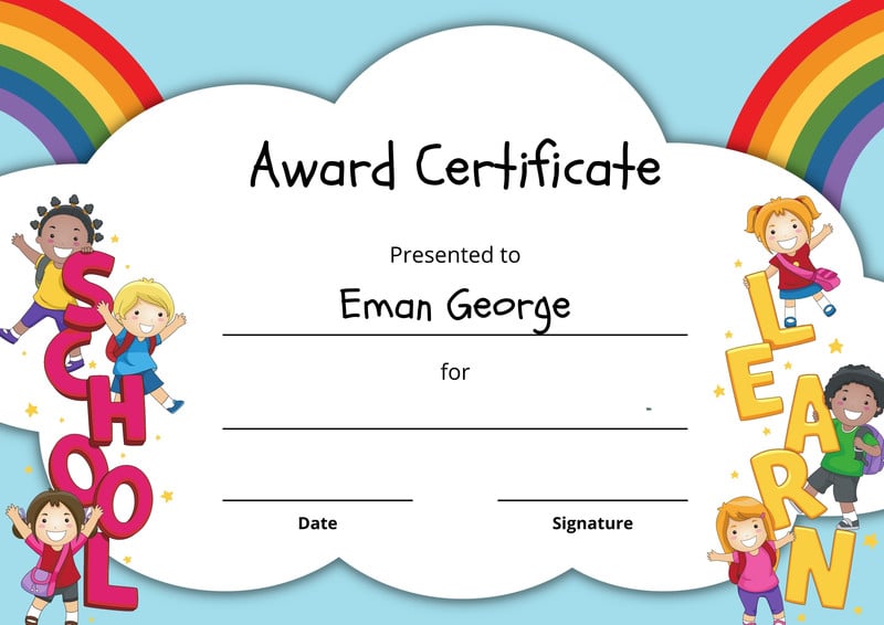 Page Free Printable And Customizable Certificate Templates Canva