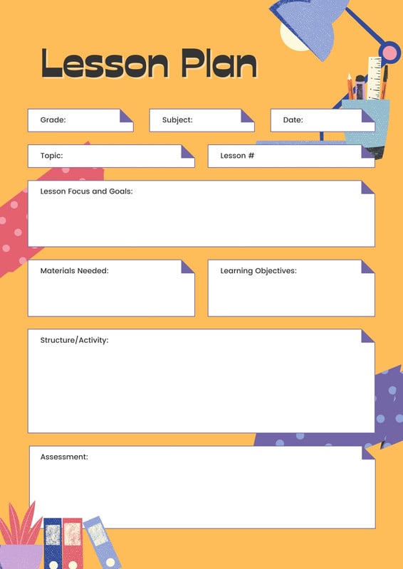 Lesson plan templates you can customize for free | Canva