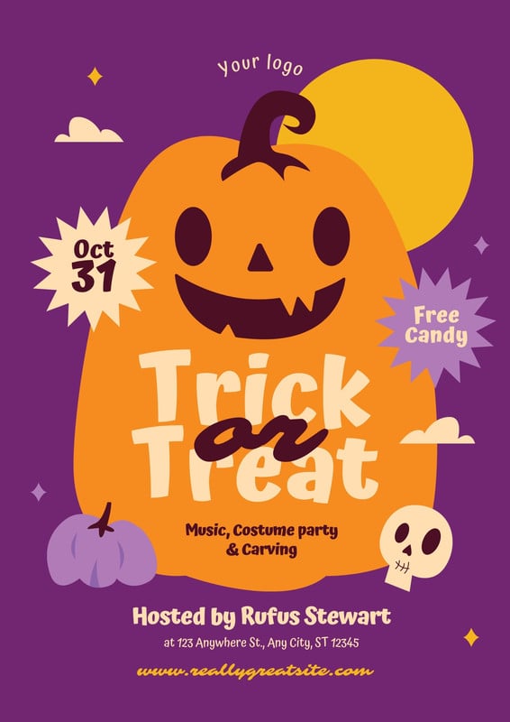 Free, printable, customizable Halloween flyer templates | Canva