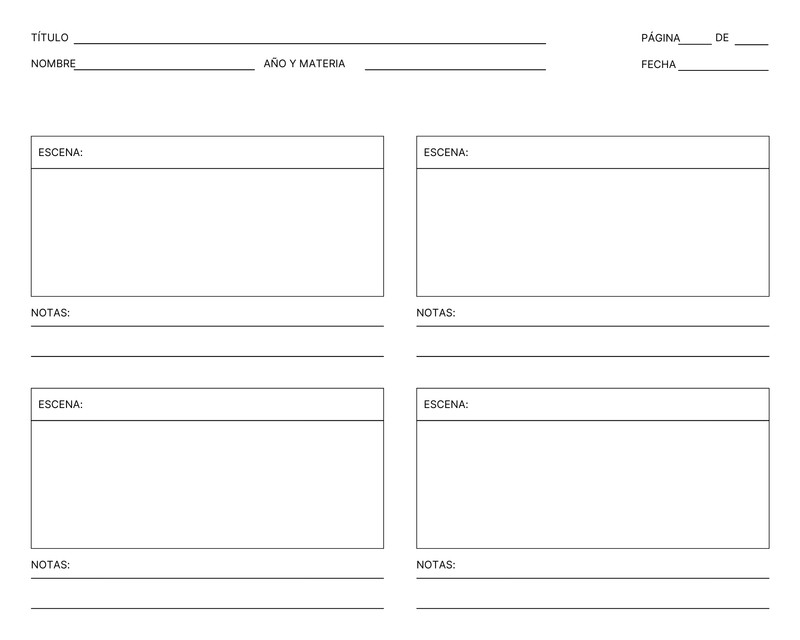 Plantillas De Storyboards Imprimibles Gratis Canva