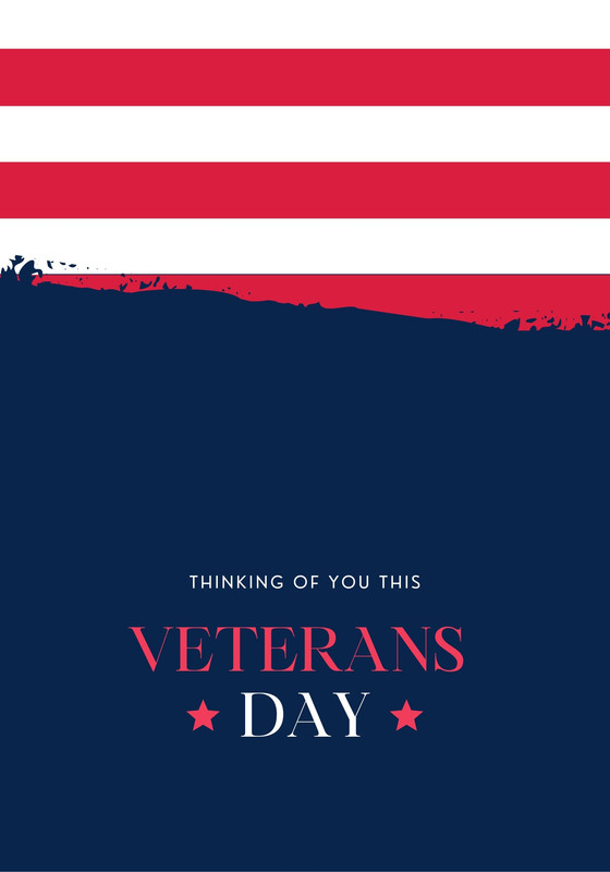 Free printable Veterans Day folded cards templates Canva