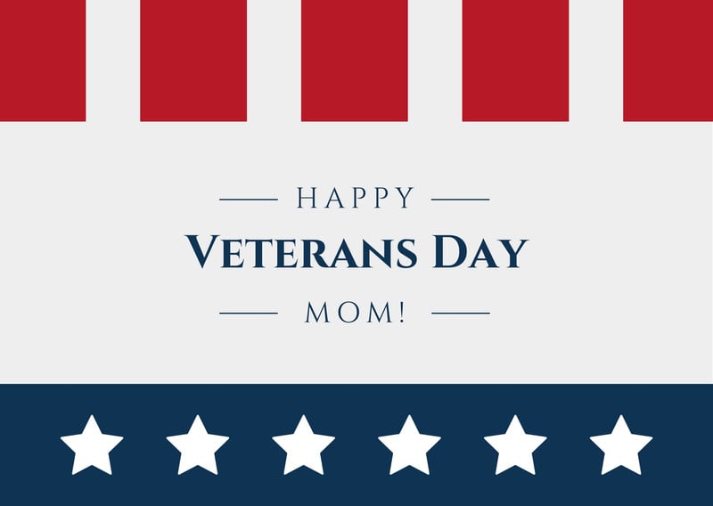 Free custom printable Veterans Day card templates Canva