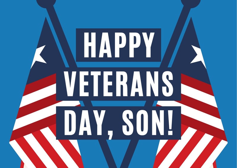 Free custom printable Veterans Day card templates Canva