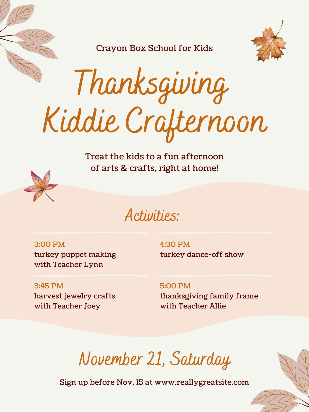 Editable Canva US Letter Size Flyer Template for Thanks Giving Day Thanks Giving Day DIY Canva Thanks Giving Day Flyer Template 2021