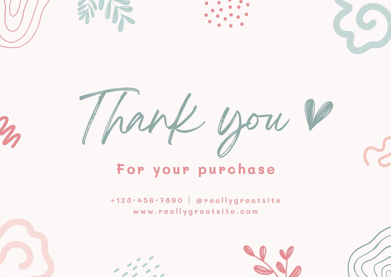 Printable, customizable thank you card templates  Canva Throughout Powerpoint Thank You Card Template