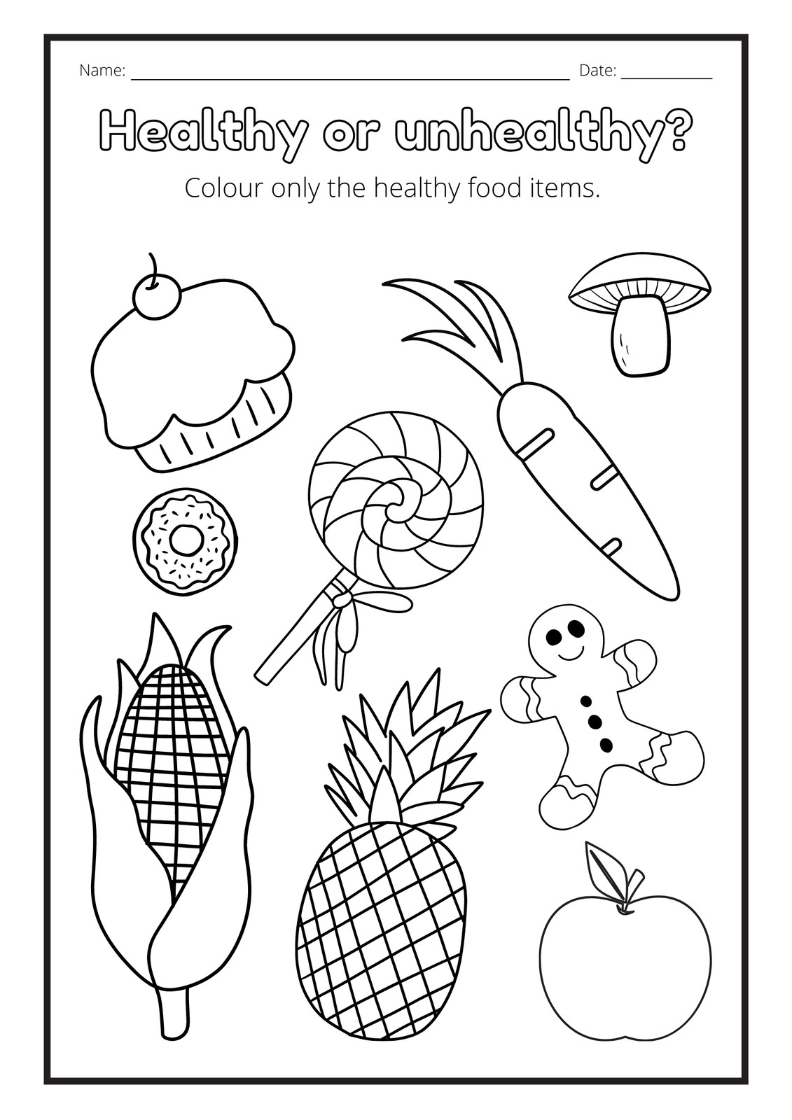 Cartoon Coloring Page Featuring A Collection Of Food Items And Tableware  Vector, Car Drawing, Cartoon Drawing, Food Drawing PNG and Vector with  Transparent Background for Free Download