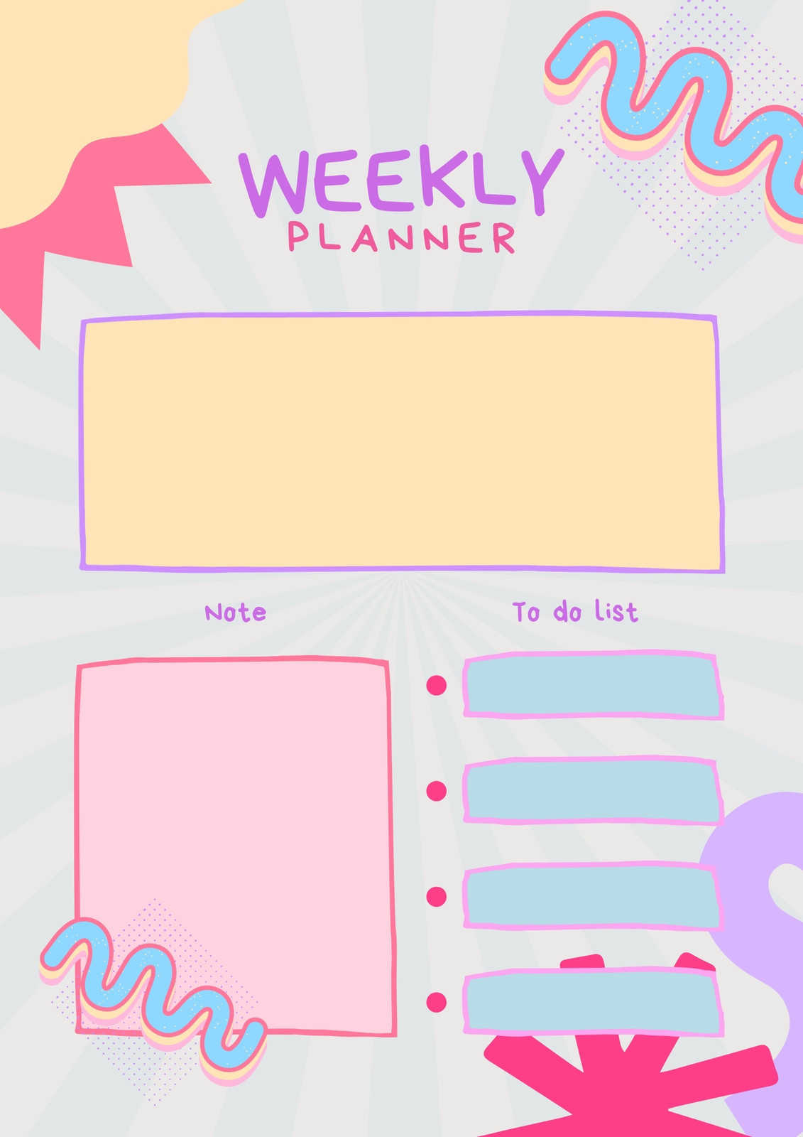 Cute Landscape Daily Planner Printable, A4 and Letter • MDD