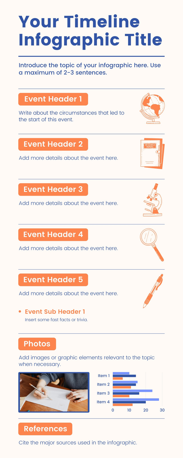 30 event history timeline template