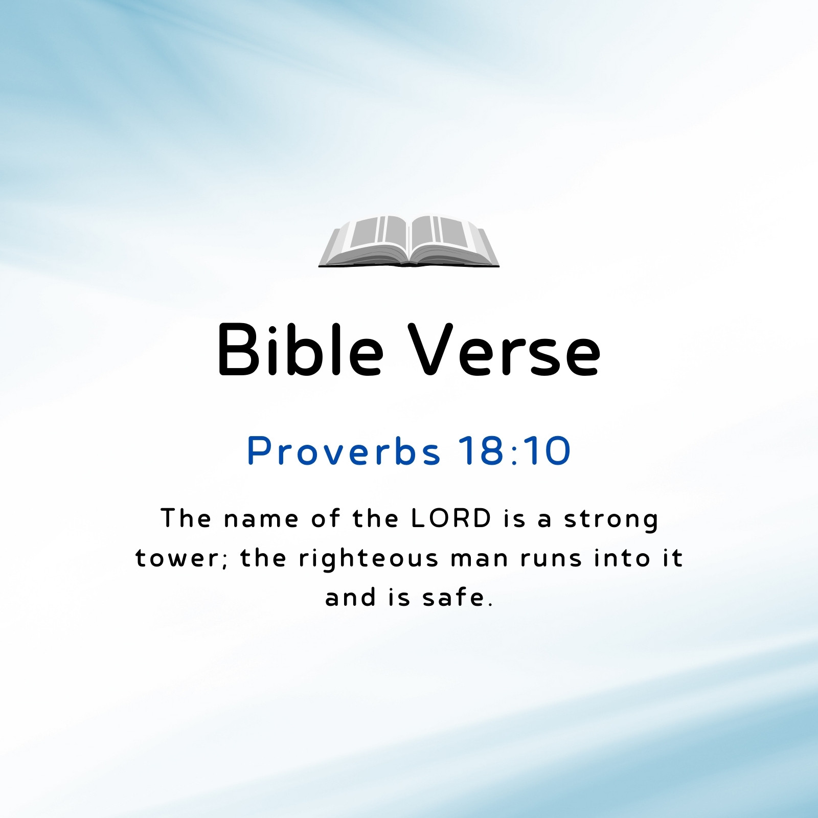 Blue Bible Verse Proverbs Instagram Post