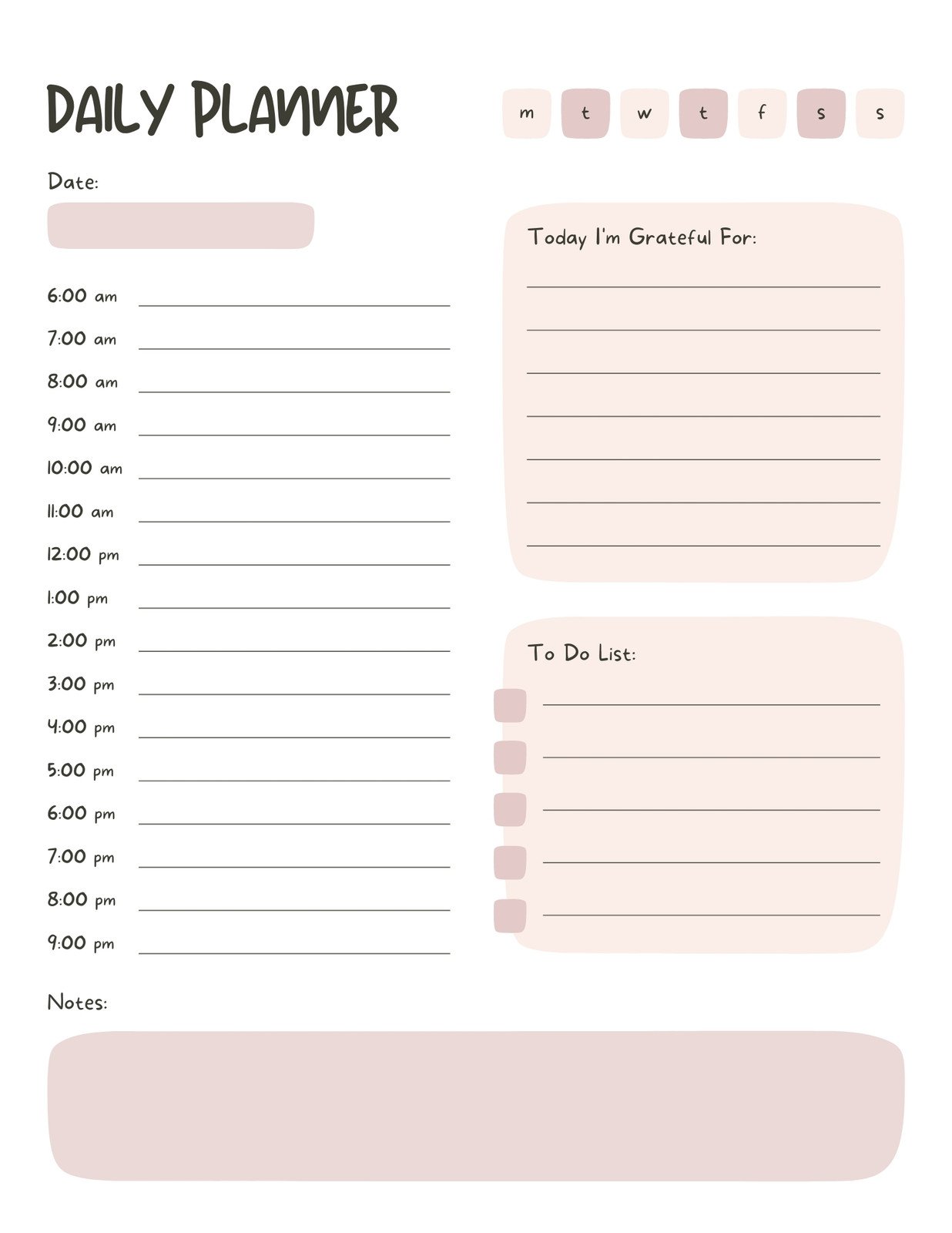 Page 8 - Free and customizable weekly planner templates | Canva