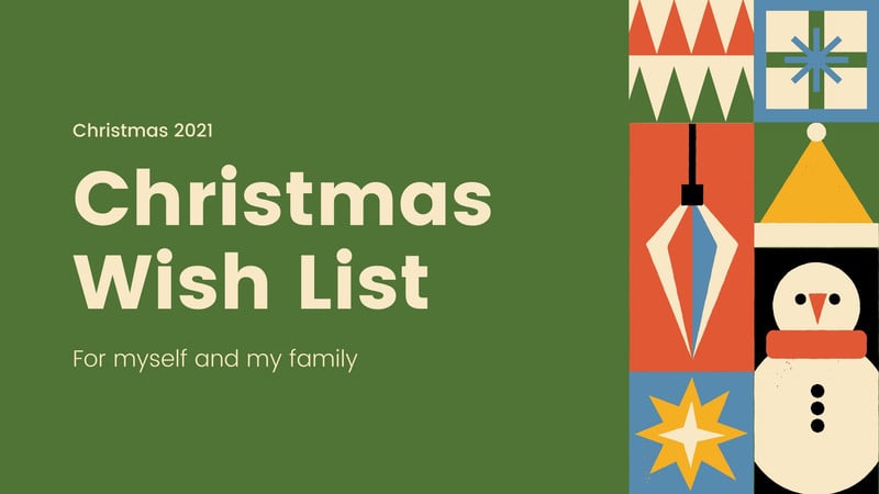 Free and customizable christmas wishlist templates