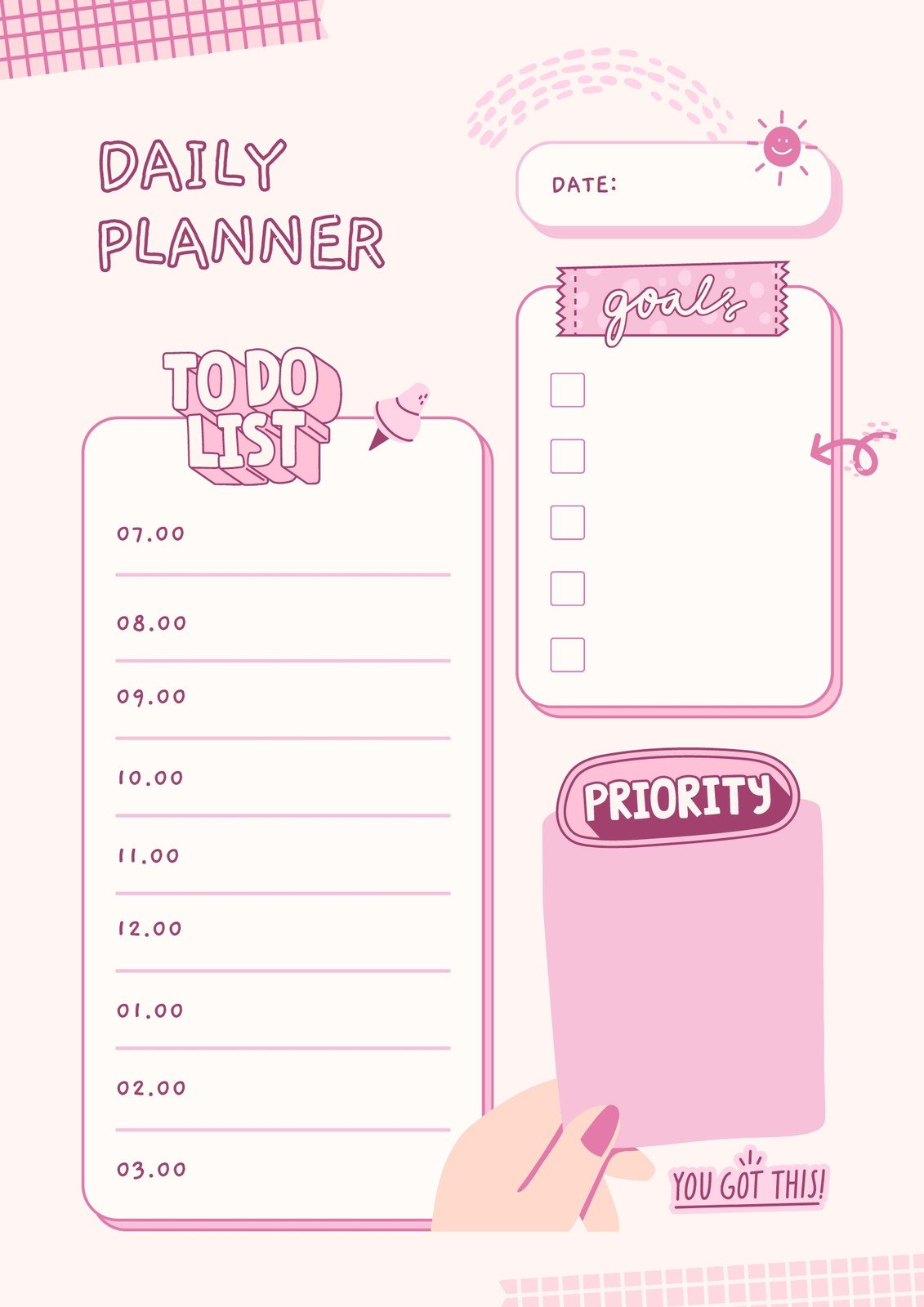 Page 15 - Free, printable planner templates to customize | Canva