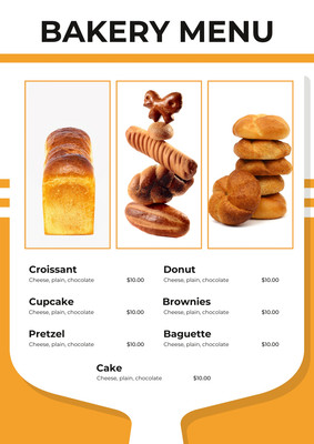 Free and customizable delectable bakery menu templates | Canva