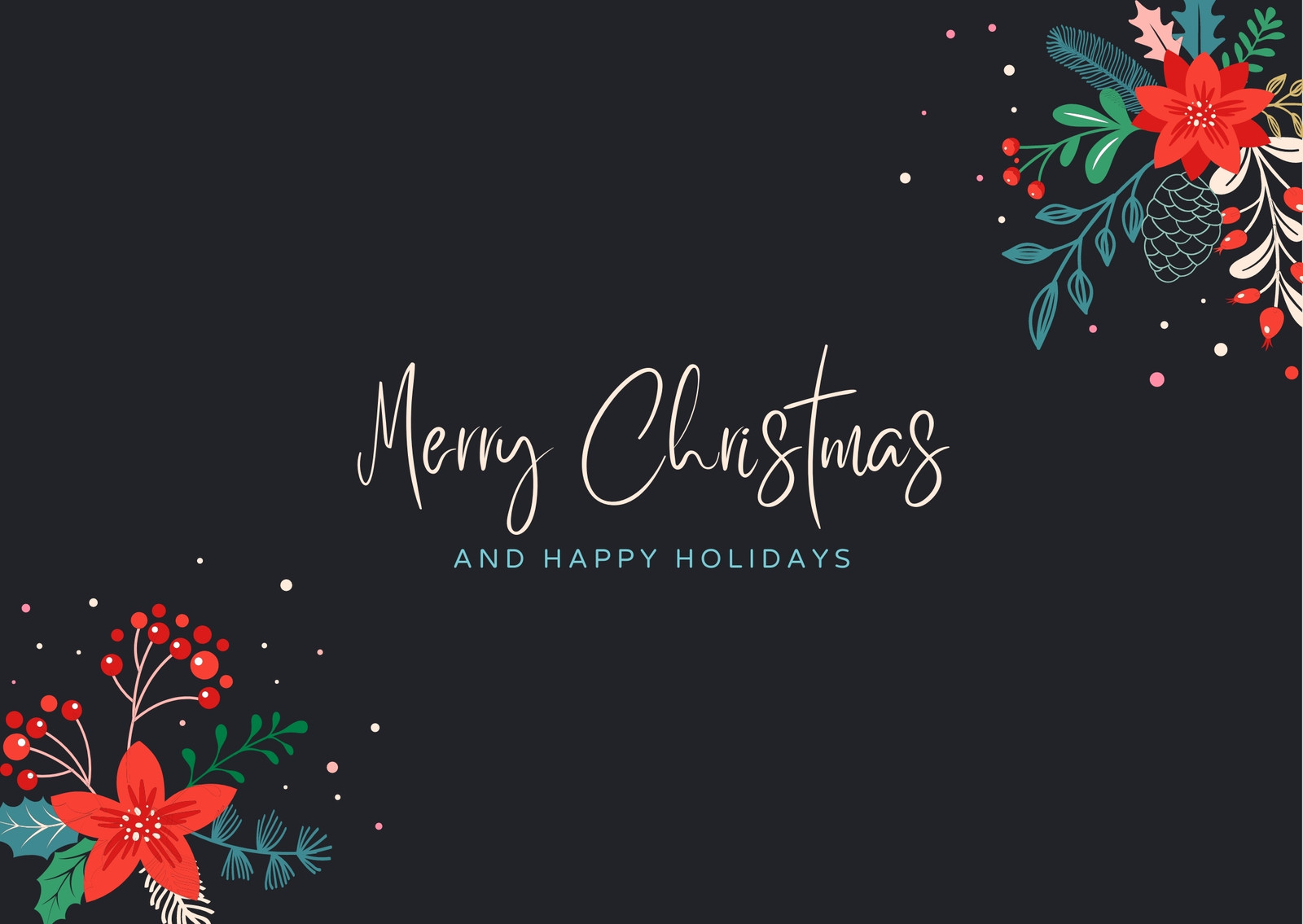 Free printable, customizable holiday card templates  Canva In Holiday Card Email Template