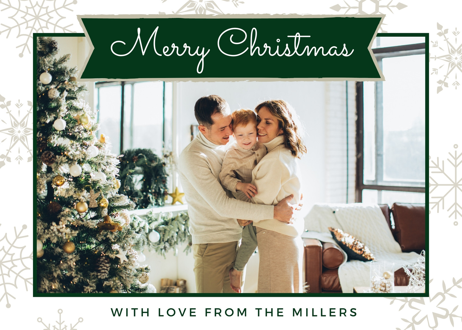 Free custom printable Christmas card templates