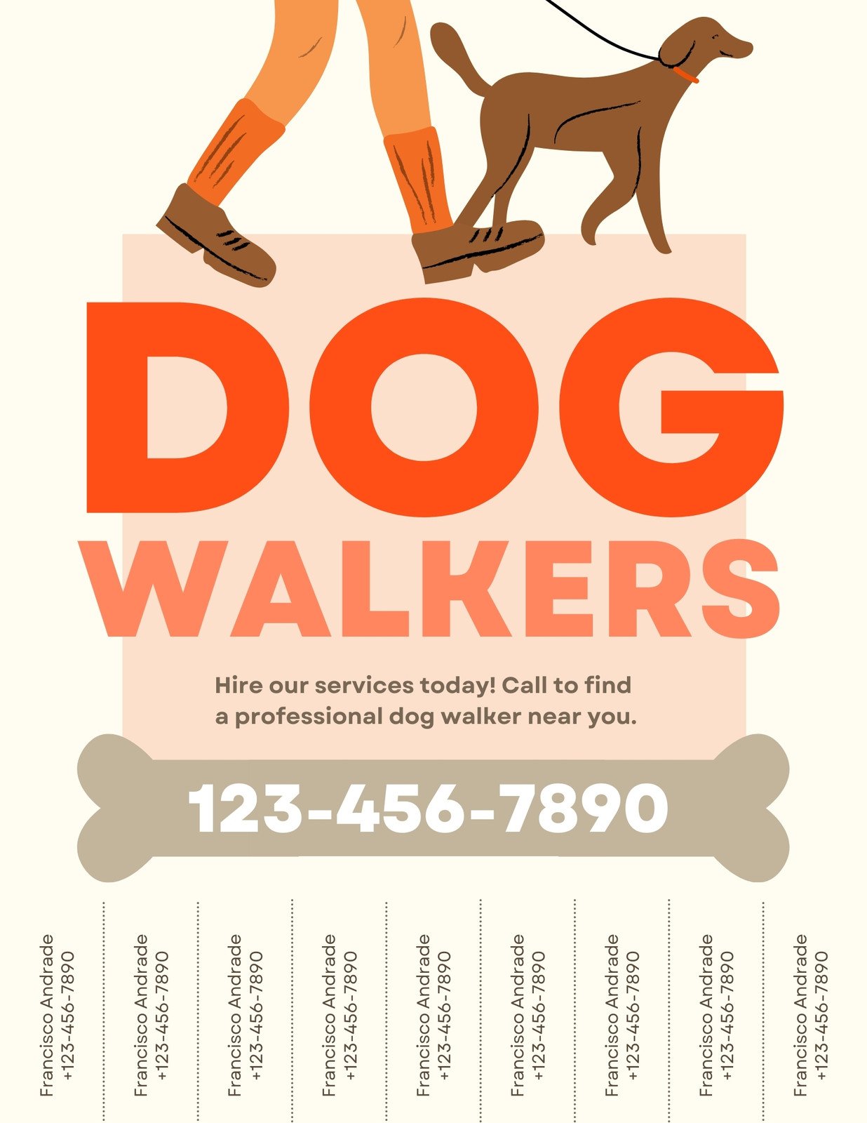 Free pet walking services samples
