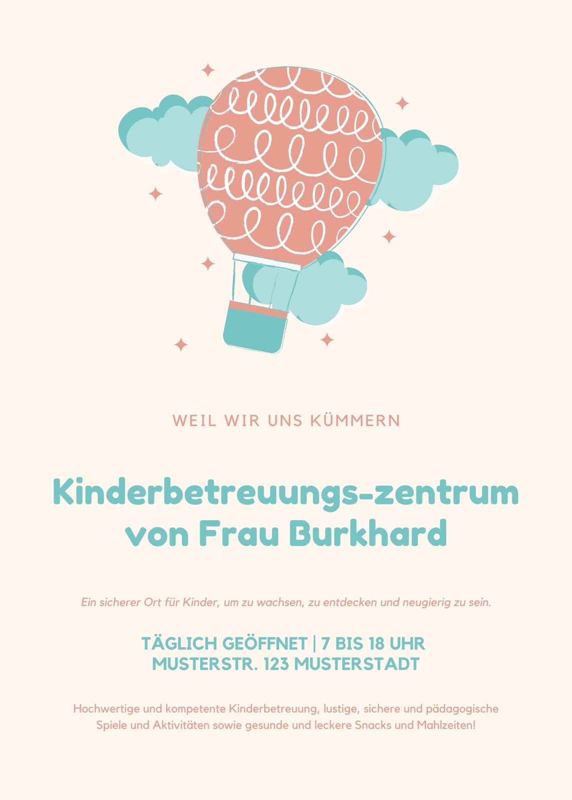 Kostenlos anpassbare Vorlagen für Kita-Flyer | Canva