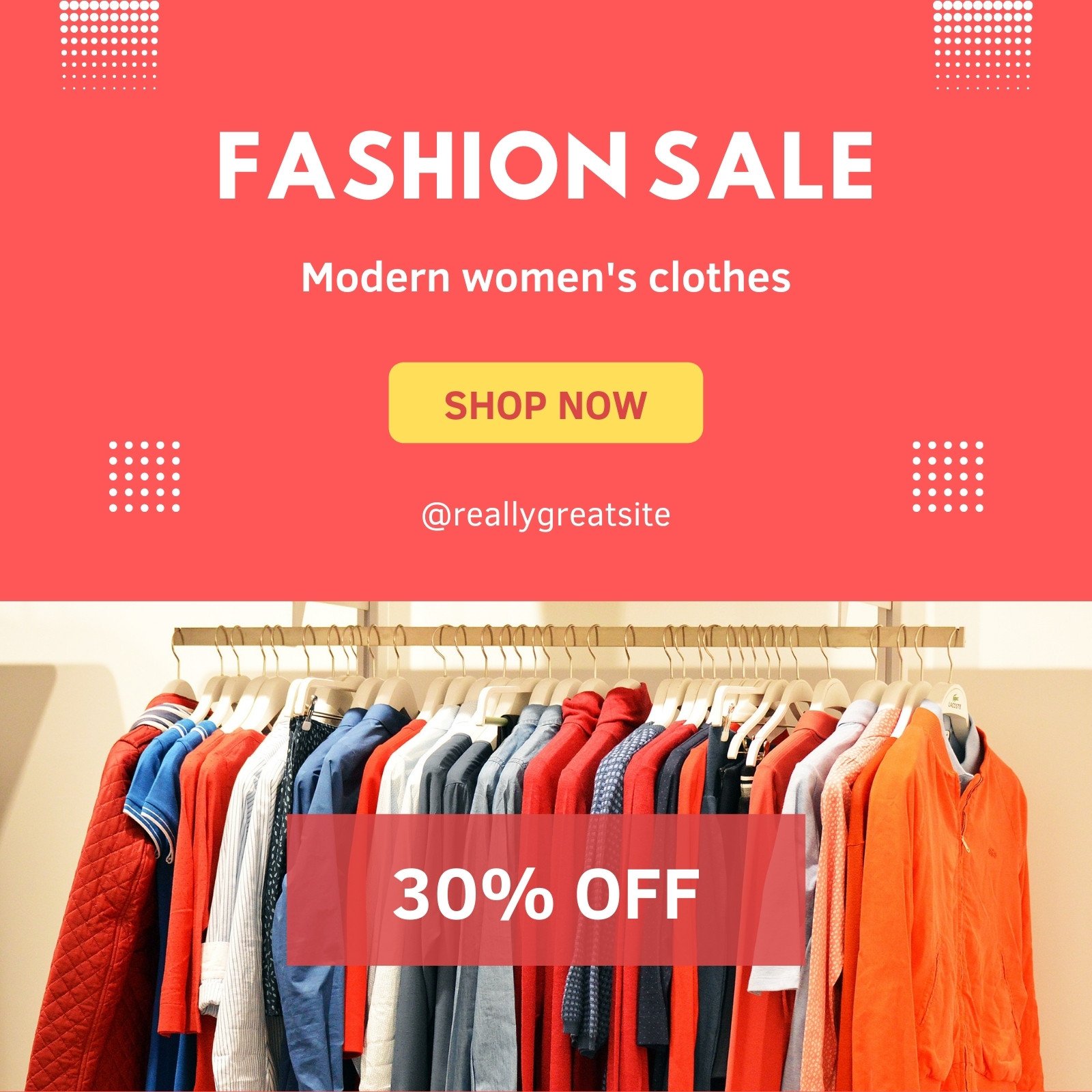 Clothes sale, Discount on clothing
