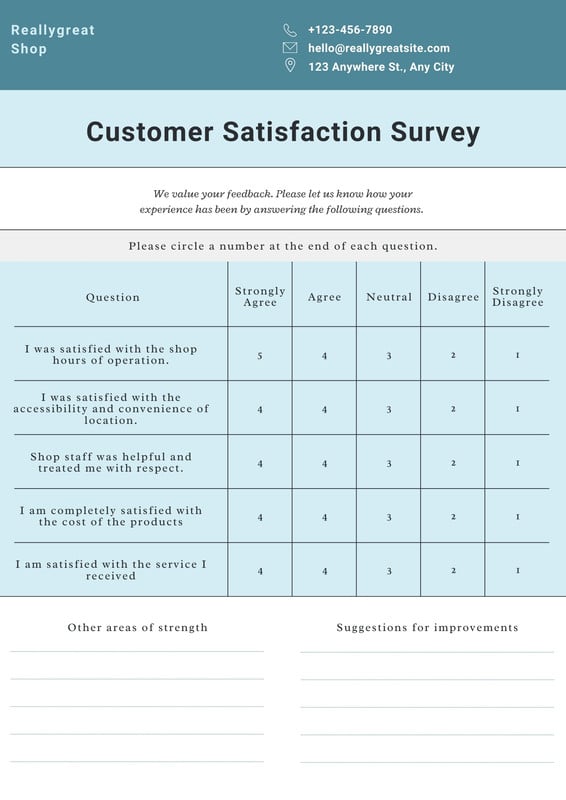 Free and customizable survey templates