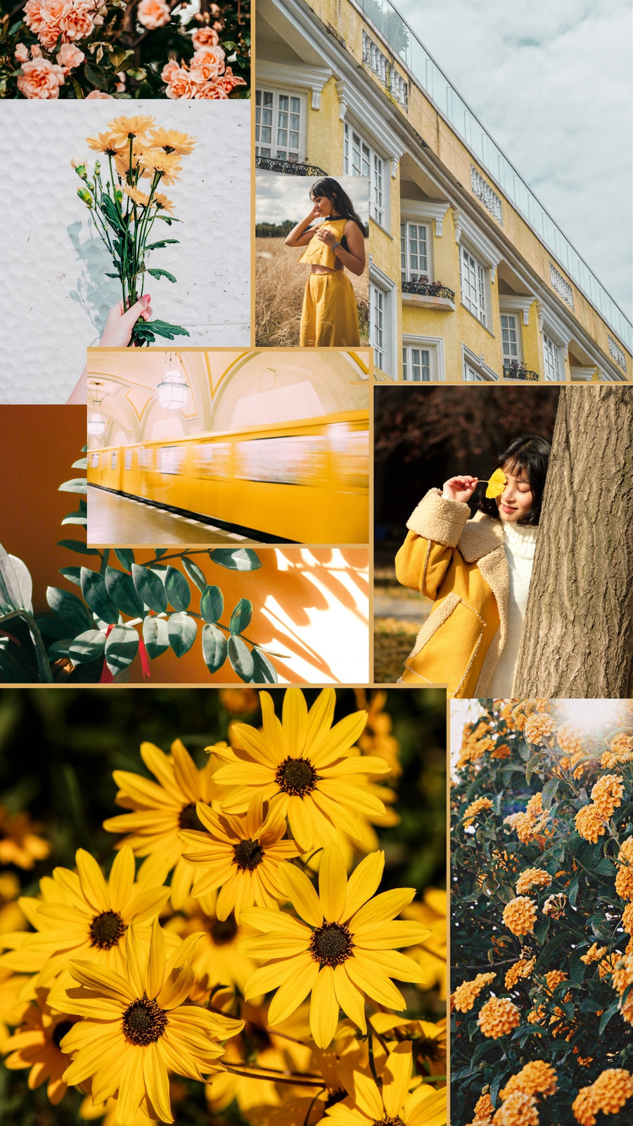 Buy Yellow Wall Collage Kit Yellow Collage Kit Yellow Aesthetic Online in  India  Etsy