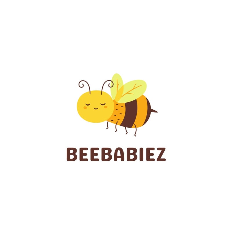 cute bee logo