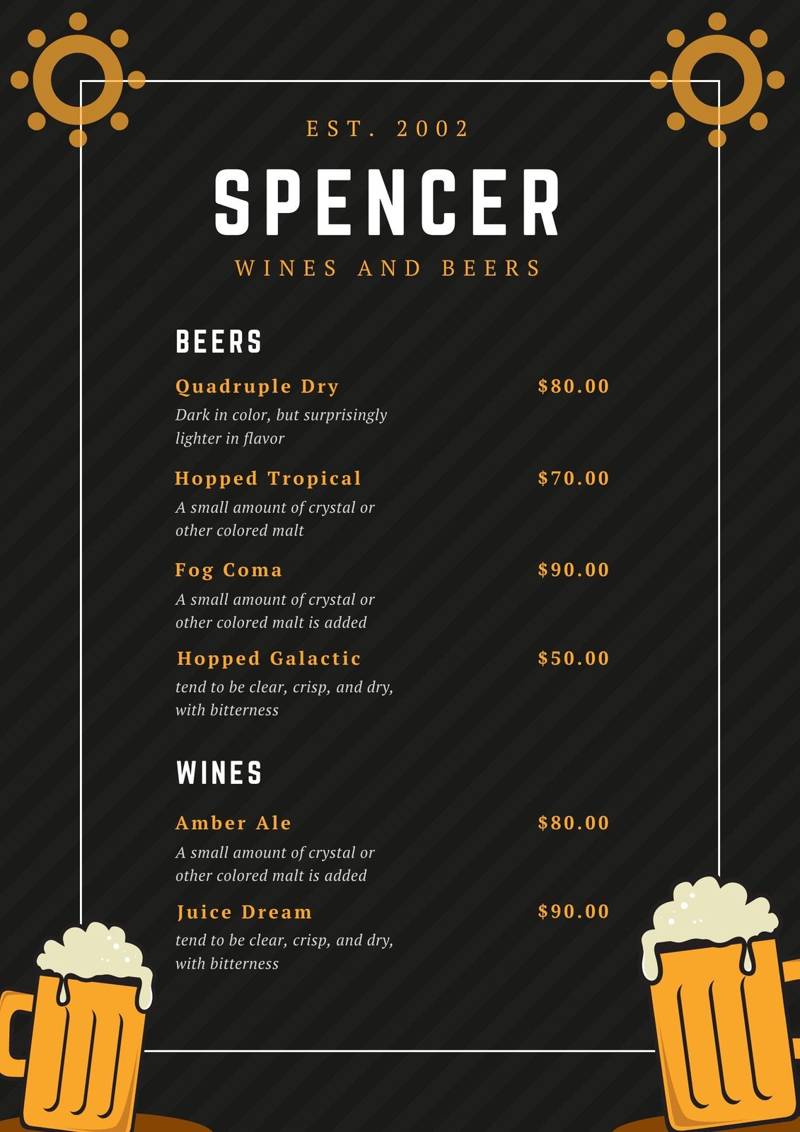 Page 6 - Free and customizable beer templates