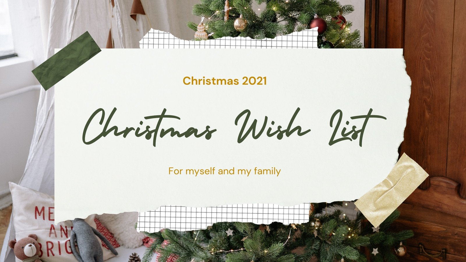 Customize 20+ Christmas Wish List Presentations Templates Online Canva