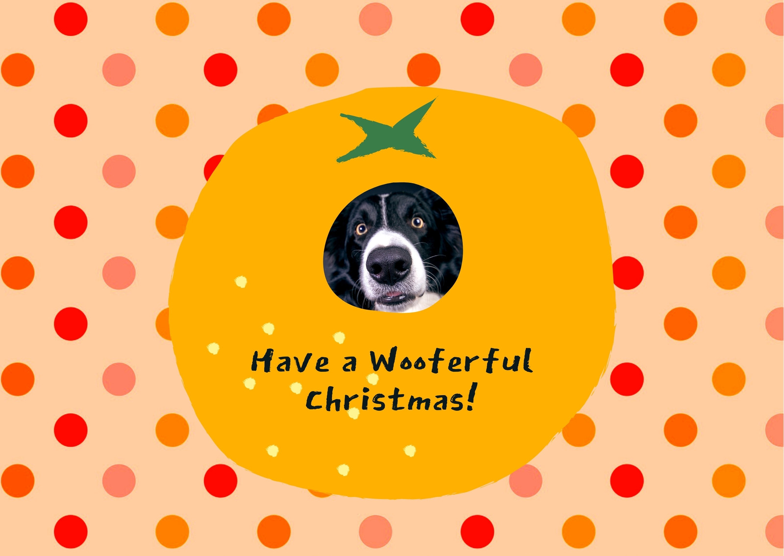Funny Dog in Food Wooferful Christmas Card
