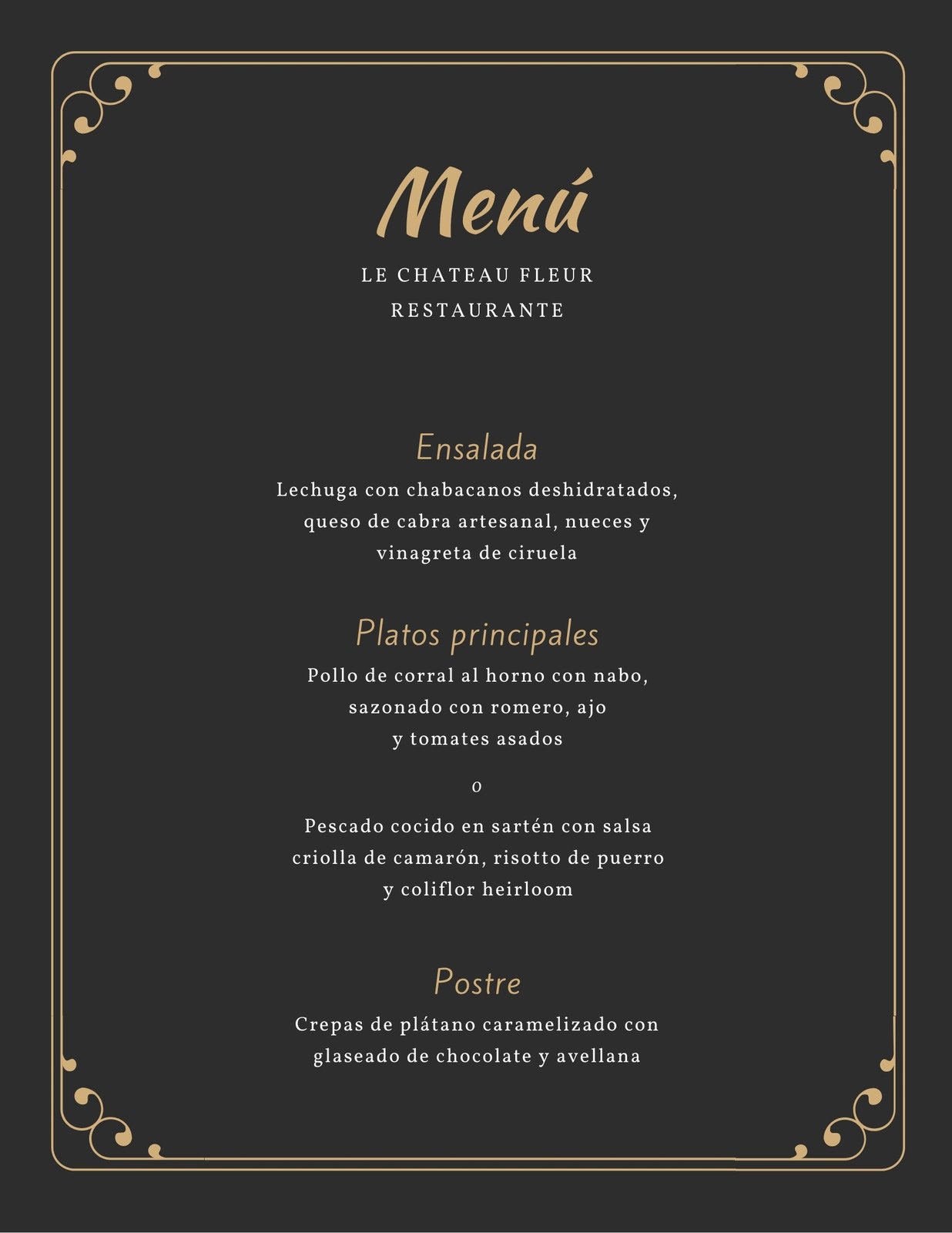 Menus Elegantes De Restaurantes Plantillas para menús editables y gratuitas | Canva