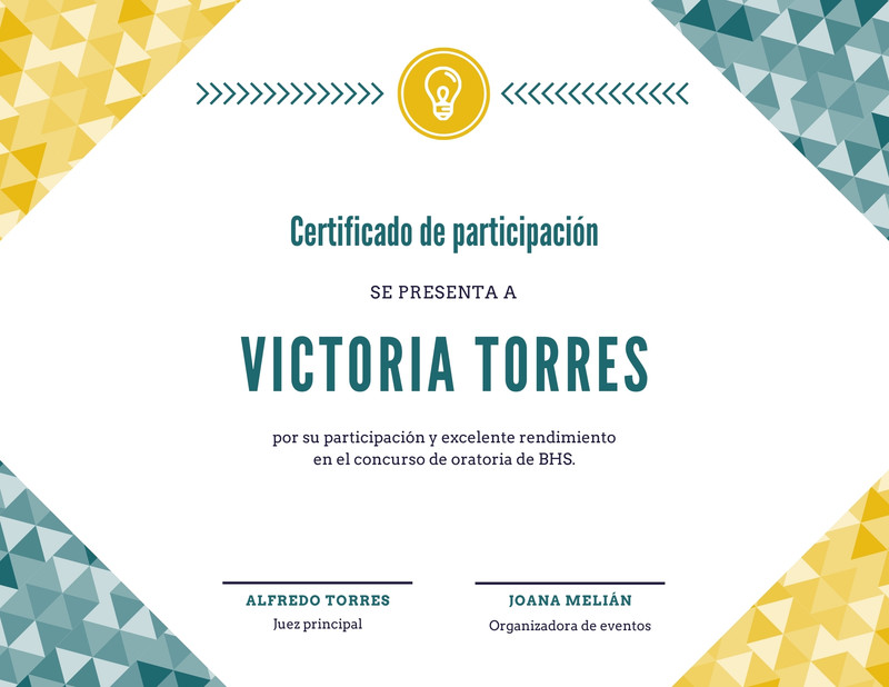 Plantillas De Certificados De Participaci N Canva