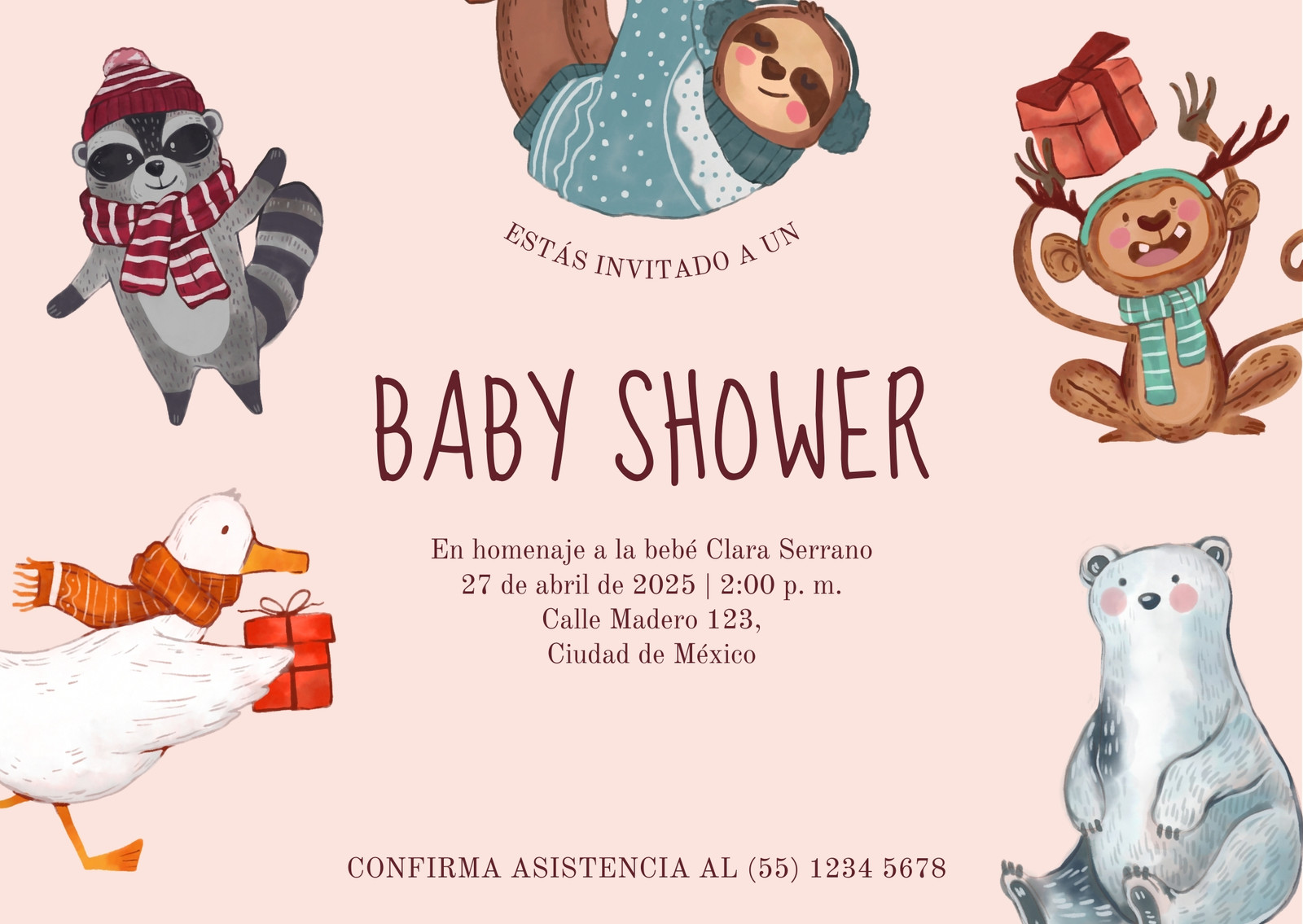 Plantillas baby shower - Gratis y editables - Canva