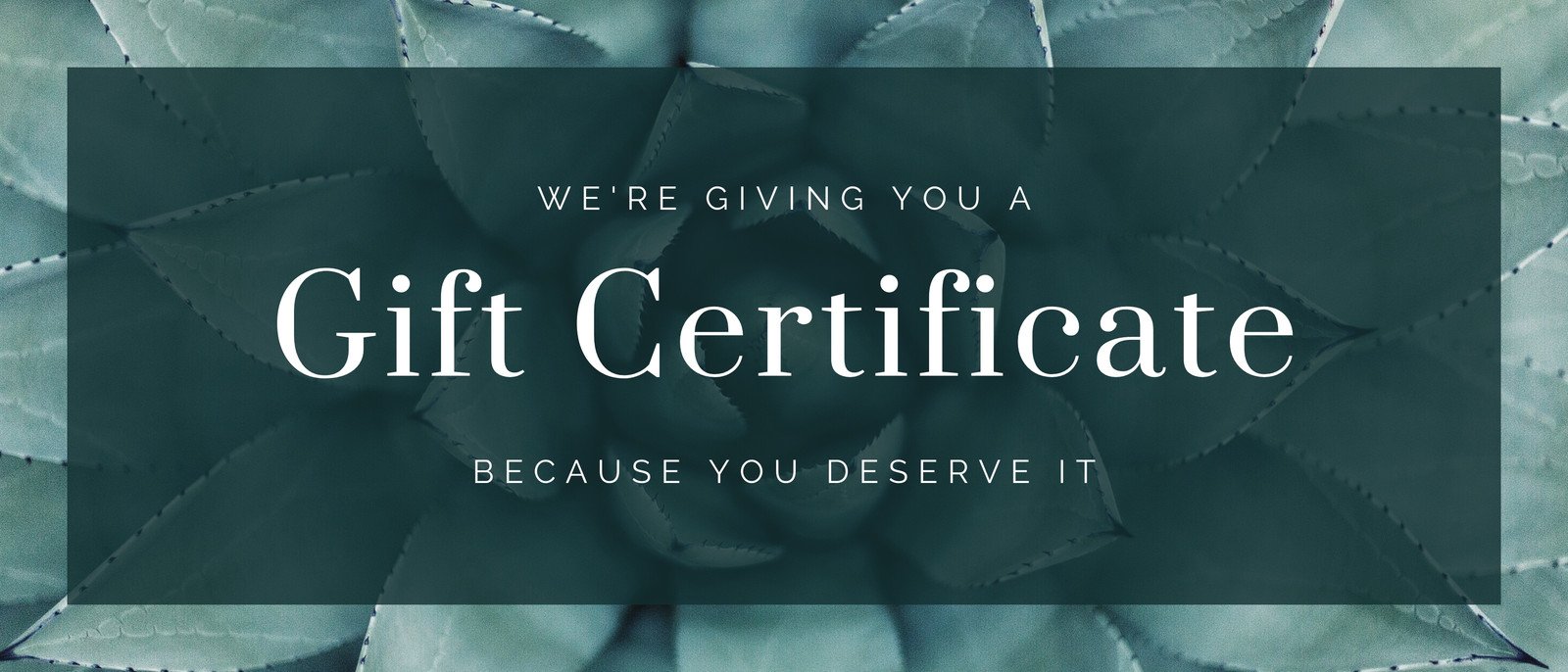 Green Succulent Massage Gift Certificate