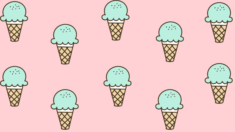 Seamless Icecream Pattern Cute Cartoon Ice Cream on a Azure Background  Stock Vector  Illustration of chocolate pattern 117011141